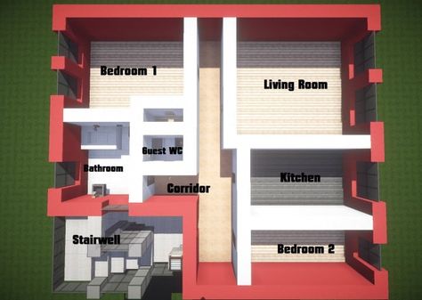 Minecraft Kitchen Modern, Mincraft Rooms, Minecraft Garage, Minecraft Apartment, Minecraft Villa, Minecraft Basement Ideas, Guest Wc, Case Minecraft, Teknologi Futuristik