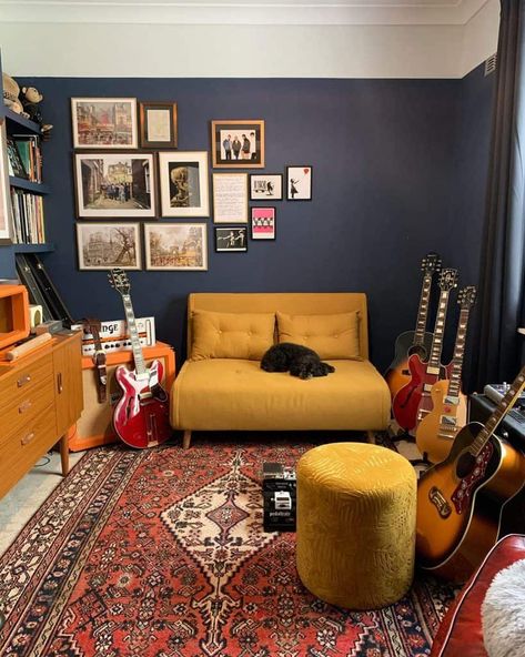 Music Room Ideas, Office Music Room, Music Room Office, Music Themed Rooms, Music Themed Bedroom, Music Room Design, Music Bedroom, Home Studio Ideas, Home Music Rooms