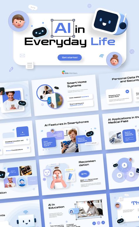 Pitch Deck Design Templates. #SlideMembers #Pitchdeck #AI #Robot #Chatbot #ChatGPT #Tech #IT #Lifestyle #Daily #Applications #Value #Advancements #Utilizing #Algorithms #Personalized #Smart #Home #Systems #Assistant #Smartphone #Socialmedia #Recommendation #Appliance #Future #Innovation #Data #Portfolio #Investor #Professional #Background #Layout #Slide #Design #Multipurpose #Proposal #BestPPT #PPT #PPTdesign #freepresentation #Presentation #Templates #PowerPoint #Investordeck #PPTdeck #freePPT Data Portfolio, Aesthetic Presentation, Pitch Deck Design, Future Innovation, Powerpoint Inspiration, Powerpoint Infographic, Theme Illustration, Home Systems, Professional Background