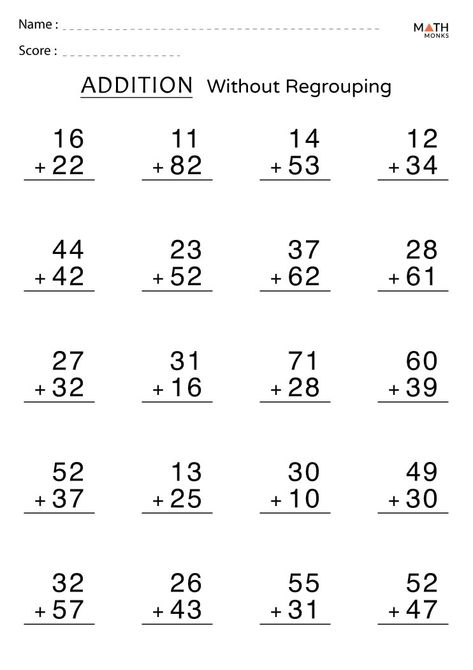 Addition Without Regrouping Worksheets with Answer Key Adding Math Worksheets, Maths Class 1 Worksheet, Math Addition Worksheets Kindergarten, Math Worksheet Class 1, Worksheet For Class 2 Maths, Second Class Maths Worksheets, Addition Grade 2 Activities, Addition For Kindergarten Worksheets, Worksheet For Grade 2 Maths