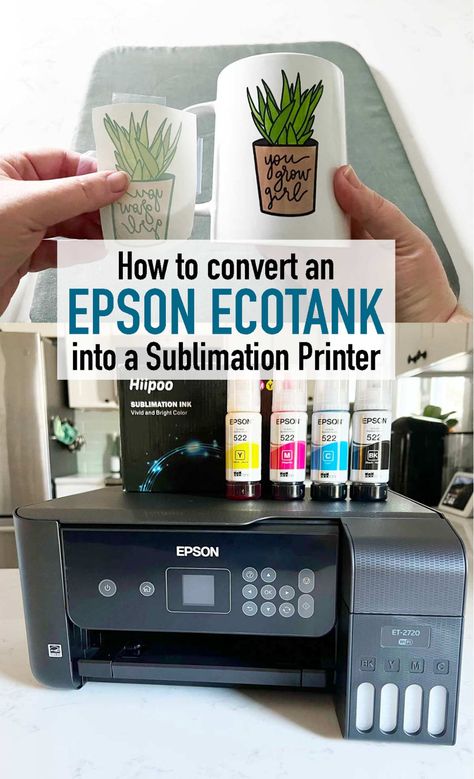 Printer Hacks, Epson Ecotank Printer, Tshirt Printing Business, Cricut Projects Easy, Sublimation Gifts, Sublimation Ideas Projects Inspiration, Epson Printer, Cricut Projects Beginner, Sublimation Printer