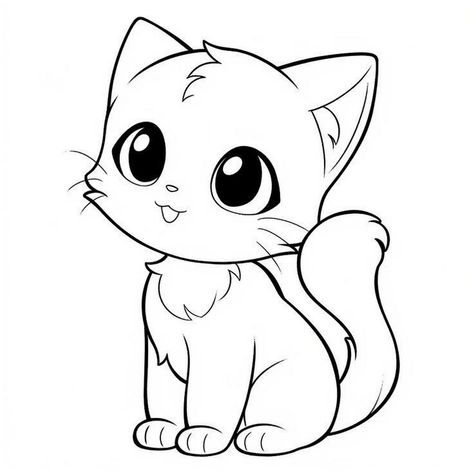 Kitty Illustrations: Clip Art Cats Collection Kitty Coloring Pages Free Printable, Free Clip Art Printables, Cat Coloring Pages Free Printable, Kitten Coloring Pages, Cat Coloring Pages, Kittens Coloring, Cute Kitties, Kitten Drawing, Farm Animal Coloring Pages