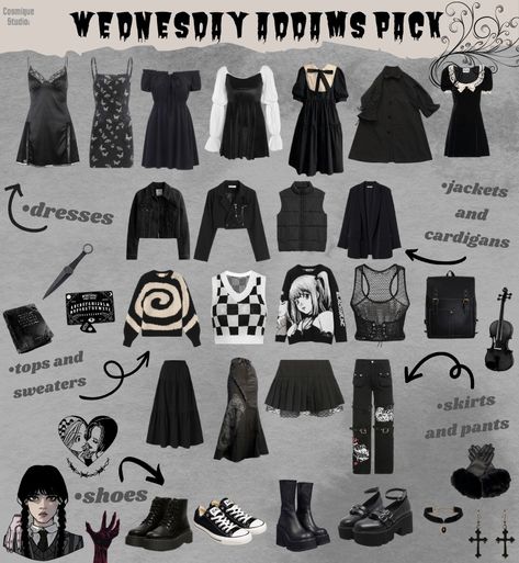 Outcast Aesthetic, Wednesday Addams Inspired Outfit, Dark Personality, Wednesday Addams Outfit, Goth Academia, Gothic Academia, Wednesday Outfit, Witchy Outfits, Goth Chic