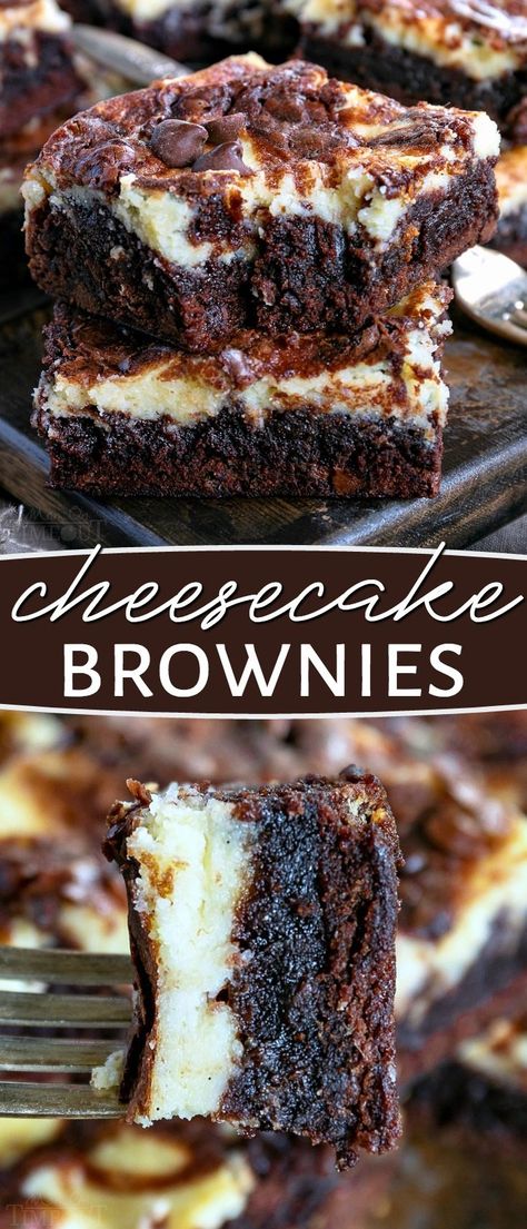 Chocolate Cheesecake Brownies, Dessert Crepes, Brownies Cheesecake, Cheesecake Brownies Recipe, Impressive Dessert, Cake Brownie, Cheesecake Layer, Mom On Timeout, Cheesecake Brownie