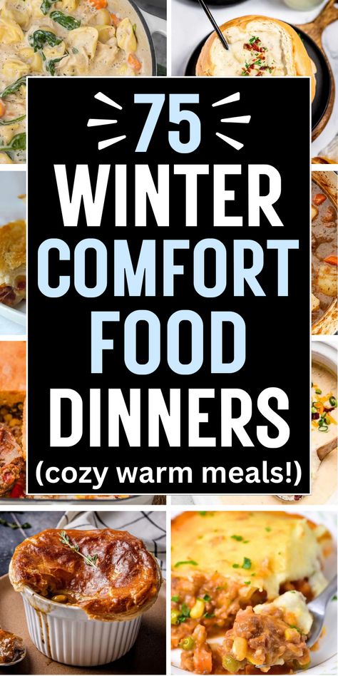 Winter casserole recipes for dinner Cold Winter Dinner Ideas, Comfort Food Cold Weather, Meals For Cold Weather Winter, Hearty Meals For Cold Weather, Chicken Recipes For Cold Weather, Family Winter Dinner Ideas, Winter Warmer Meals, Winter Dinner For A Crowd, Winter Night Dinner Ideas