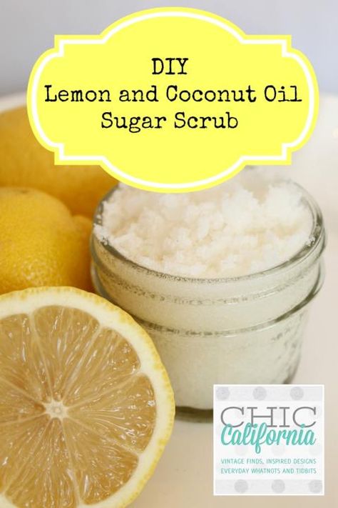 DIY Lemon and Coconut Oil Sugar scrub. Love the one I received as a gift! Can't wait to make it! Lemon And Coconut, Coconut Oil Sugar Scrub, Health Coconut Oil, Diy Coconut, Săpunuri Handmade, Diy Coconut Oil, Homemade Scrub, Sugar Scrub Recipe, Coconut Oil Uses