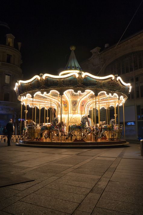 Carousel Toulouse | by maximeraphael Merry Go Round Carousel, Cinderella Pumpkin Carriage, Circus Aesthetic, Show Boat, Stage Production, Pumpkin Carriage, Nose Drawing, Olden Days, Dark Tattoo