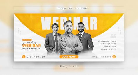 Hero Image Web Design Inspiration, Web Cover Design, Facebook Cover Banner Design, Webinar Banner Design, Graphic Designer Banner, Business Banner Design Ideas, Banner Designs Ideas, Webinar Design Inspiration, Creative Banner Design Ideas