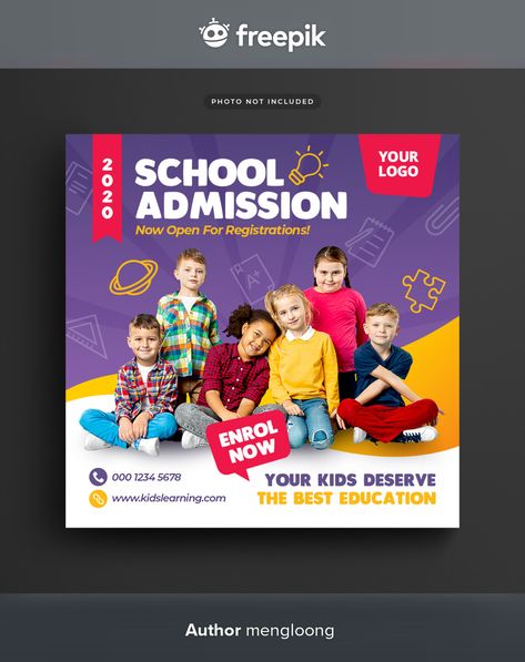 Education Flyer, Graphic Designing Services, Business And Advertising, School Advertising, Kids Social Media, Education Banner, Back To School Special, Flyers Design, Facebook Cover Template