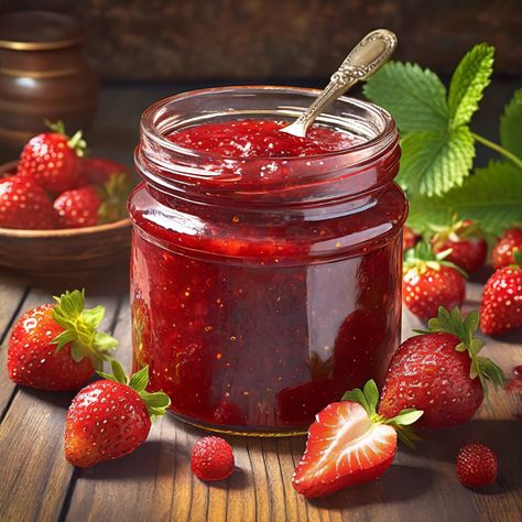 Cooked Strawberry Jam - CERTO Crystals | Certo | Recipes - Kraft Heinz Certo Strawberry Jam, مربى الفراولة, Strawberry Stuff, Strawberry Jam Recipe, Home Canning Recipes, Homemade Strawberry Jam, Home Canning, Kraft Heinz, Homemade Jam