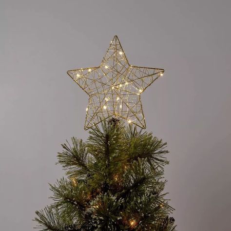 Wire Wrapped Star, Star Christmas Tree Topper, Christmas Tree Toppers Lighted, Xmas Tree Toppers, Christmas Tree Star Topper, Star Christmas Tree, Vintage Tree Toppers, Christmas Topper, Christmas Tree Star