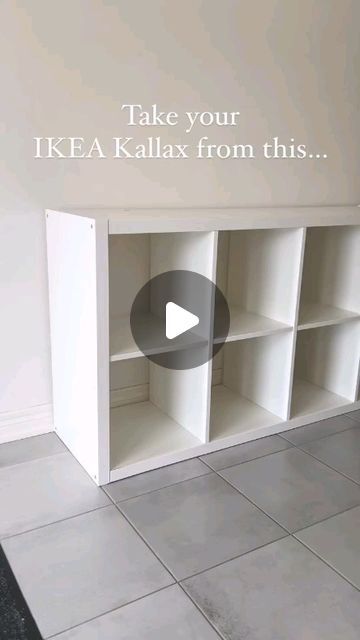 Ikea Diy Shelves, How To Put Doors On Cube Storage, Doors On Kallax Shelf, Kallax As Tv Stand, Kallax Hallway Ideas, Black Kallax Hack, Kallax Painted Ideas, Kallax 16 Cube Ideas, Kallax Dresser Hack