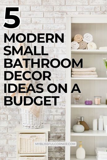 Your small bathroom needs a refresh but you want to do it on a budget? you totally can! By incorporating some key elements, you can elevate your bathroom decor and bathroom style without spending a fortune. Visit the blog to read more about my top 5 small bathroom decor ideas and to find some inspiration to transform your space! Simple Chic Bathroom, Affordable Guest Bathroom Ideas, Small Bath Remodel Ideas, Small Bath Decor Ideas, Small White Bathroom Decor, Decorate Small Bathroom Ideas, How To Decorate Small Bathroom, Diy Small Bathroom Remodel On A Budget, Small Bathroom Decor Ideas On A Budget