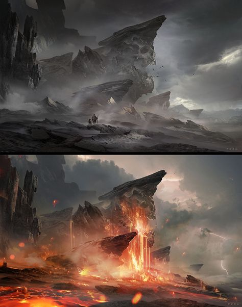 Concept Art n06 - Eduardo Pena Design Object, Concept Art World, Heroic Fantasy, Landscape Concept, 다크 판타지, Fantasy Setting, Fantasy Places, Matte Painting, Wow Art