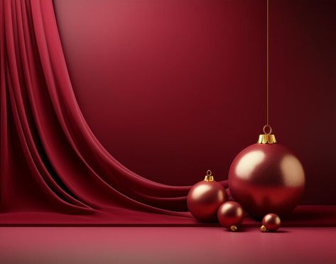 Christmas Product Photography, Red Gold Christmas, Background Gold, Gold Christmas, Red Background, Product Photography, Christmas Balls, Gold Accents, Red Gold