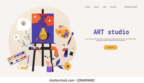 Art Class Posters, Painting Easel, Drawing Canvas, Accessories Website, Class Poster, Store Banner, Art Supply Stores, School Website, Artist Website