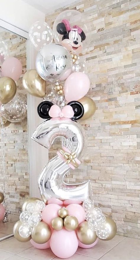 Minnie Mouse Birthday Theme, Minnie Mouse Party Decorations, Minnie Mouse Theme Party, Minnie Mouse Balloons, Twodles Birthday, Minnie Mouse Birthday Party Decorations, Minnie Mouse First Birthday, Minnie Mouse Birthday Decorations, 2nd Birthday Party For Girl