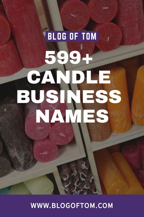 Candle business names are essential for standing out in a competitive market. They can convey a sense of warmth, creativity, and evoke the lovely scents that make a candle so special. Aesthetic Candle Business Names, Names Of Candles, Candle Page Name Ideas, Cute Candle Business Names, Candle Business Names Ideas Unique, Wax Melt Business Name Ideas, Candle Business Name Ideas Catchy, Candle Names Ideas Unique, Candle Business Names Ideas Homemade