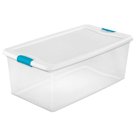 Clear plastic storage containers