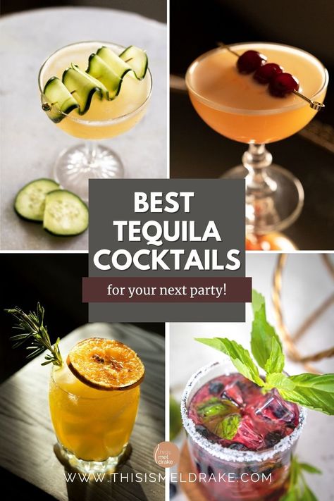 Guava Tequila Cocktail Recipes, Tequila Wedding Drinks, Craft Tequila Cocktails, Patron Cocktails Recipes, Tequila Martini Cocktails, Tequila And Triple Sec Drinks, Best Alcoholic Drinks For Beginners, Signature Tequila Cocktail, Signature Wedding Drinks Tequila