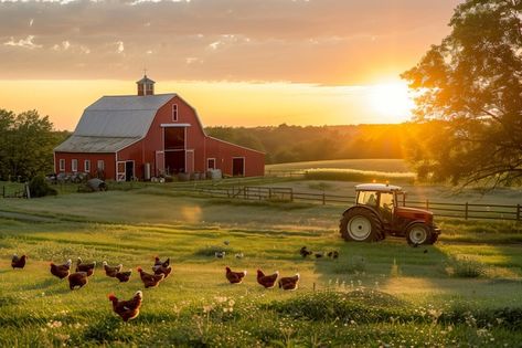 Farm Images - Free Download on Freepik Farm Pictures Scene Landscapes, Farm Wallpaper Desktop, Farm Lifestyle Aesthetic, Country Scenes Farms Landscapes, Autumnal Art, Farm Pasture, Farm Vibes, Farm Picture, Farm Sunset