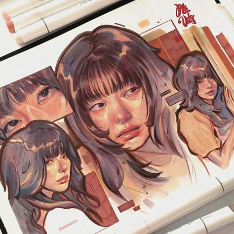 Trying out acrylic markers for the first time 🤎 Big thanks to Lightwish for sending these markers! They're super pigmented and opaque… | Instagram Lee Doona, Body References, Goal List, Acrylic Markers, Big Thanks, Drawing Inspo, Realism Art, Art Characters, Reference Poses