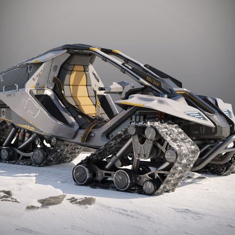 Snowcat Vehicle, Snow Vehicles, Military Robot, Future Concept Cars, Futuristic Cars Design, Futuristic Armor, Concept Motorcycles, Old Jeep, Drone Design