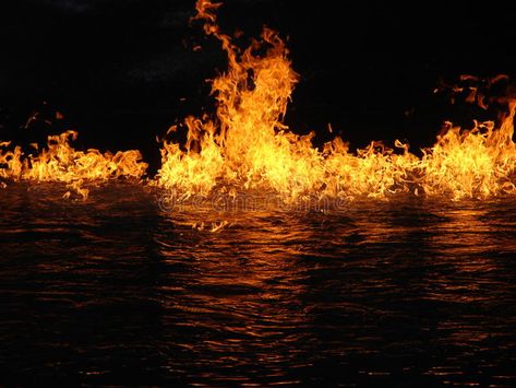 Fire and water. Fire flames and reflection in water , #Sponsored, #water, #Fire, #reflection, #flames #ad Ocean On Fire, Fire X Water, Water And Fire Aesthetic, Fire On Water, Fire And Water Aesthetic, Fire Water, Fuego Aesthetic, Water And Fire, Fire And Water