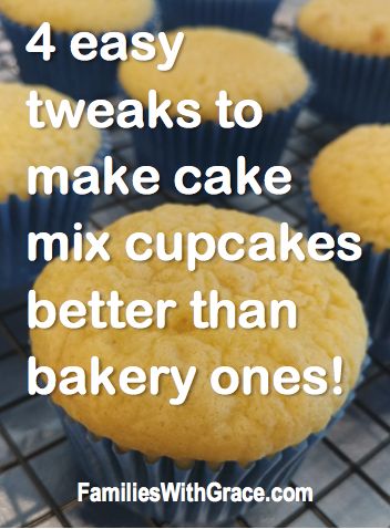 Moist Boxed Cupcakes, White Cake Cupcakes Ideas, How To Make Cupcakes From Box Cake, Cake Mix Bakery Style How To Make, Bakery Cupcakes Recipe, Cupcakes Like The Bakery, Cupcakes Mix Recipes, Taste Life Recipes, Cupcake Recipe Using Box Cake