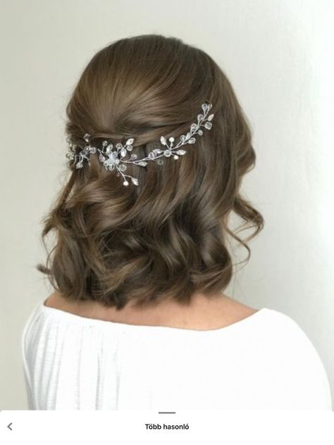 Short Bridal Hair, Short Hair Bride, Messy Wedding Hair, Wedding Hairstyles Medium Length, Curly Wedding Hair, Prom Hairstyles For Short Hair, Vintage Wedding Hair, Simple Wedding Hairstyles, Elegant Wedding Hair