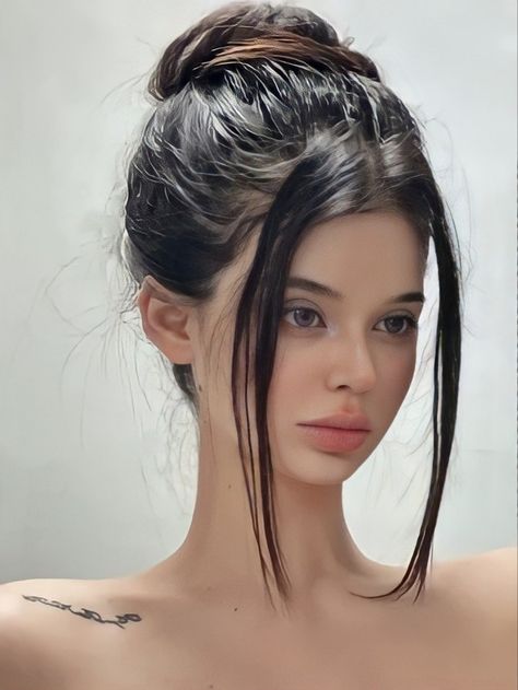 Messy Bun Ideas, Easy Office Hairstyles, Hair Messy Bun, Vegan Hair Dye, Bun Ideas, Office Hairstyles, Hair Messy, Hair Style Korea, Vibrant Hair Colors