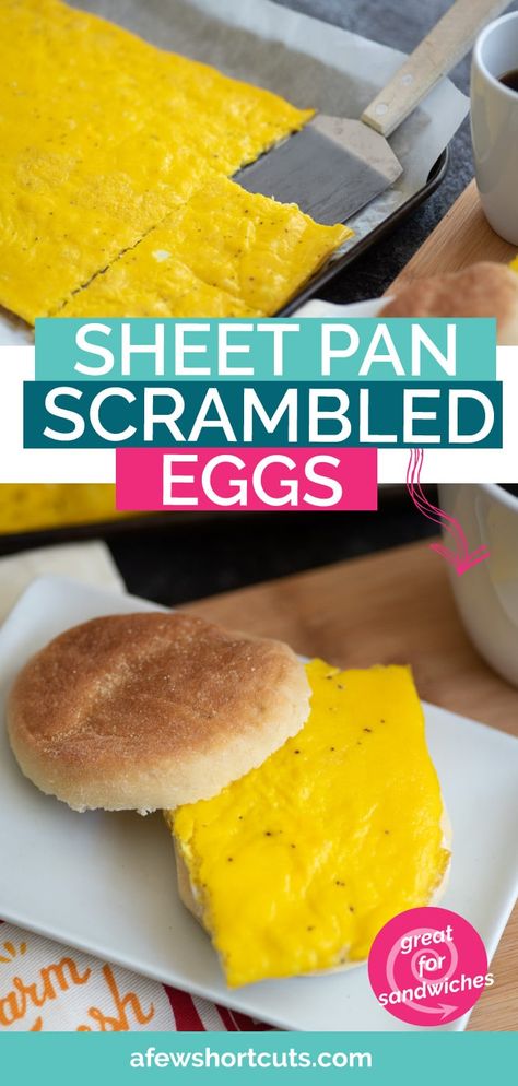 Sheet Pan Scrambled Eggs, Egg Squares, Egg Sandwich Breakfast, Monte Cristo Sandwich, Scrambled Eggs Recipe, Feed A Crowd, Eggs Recipe, Breakfast Sandwiches, Club Sandwich