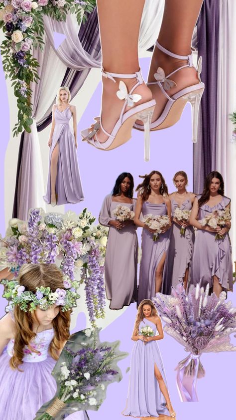 Bridesmaid Theme, Weeding, Dream Wedding, Bridal Shower, Lilac, Lavender, Bridesmaid Dresses, Fashion Outfits, Dresses