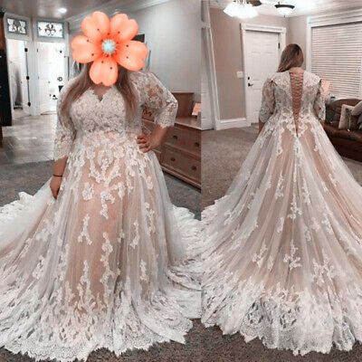 Plus Size Wedding Dresses With Sleeves, Wedding Dresses Plus, Plus Wedding Dresses, Plus Size Brides, Western Wedding Dresses, Train Wedding, Plus Size Wedding Gowns, Wedding Dress Champagne, Long Sleeve Wedding Dress Lace