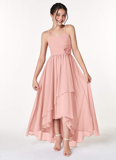 Dusty Sage Azazie Catalina JBD Junior Bridesmaid Dresses | Azazie Junior Bridesmaid Dresses Pink, Champagne Junior Bridesmaid Dress, Pink Junior Bridesmaid Dresses, Young Bridesmaid Dresses, Peach Bridesmaid Dresses, Blush Pink Bridesmaid Dresses, Junior Girl Dresses, Bridesmaid Dresses Azazie, Big Dresses