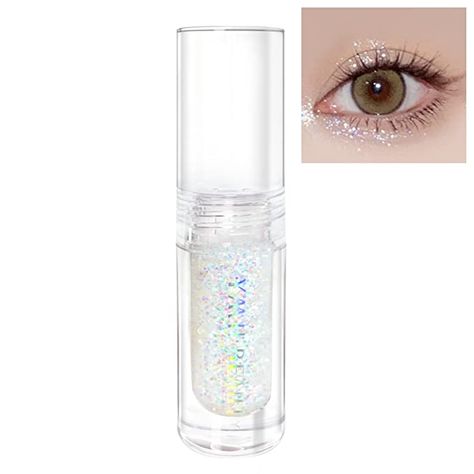 Gilter Eyeshadow, Bedazzled Makeup Products, Glitter Makeup Products, Eye Glitter Makeup Products, Glitter For Eyes, Eye Glitter Makeup, Korean Liquid Glitter, Clear Glitter Eyeshadow, Crystals Makeup