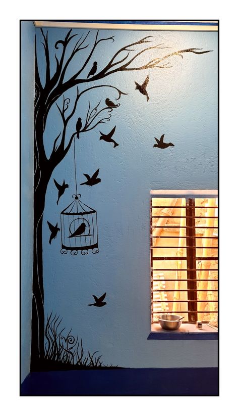 Easy Wall Murals Painted Diy, Simple Wall Drawings, Wall Painting Ideas Bedroom Unique, Wall Drawing Ideas Creativity, Small Wall Painting, Easy Wall Painting Ideas, Wall Murals Painted Diy, Wall Drawing Ideas, Simple Wall Paintings