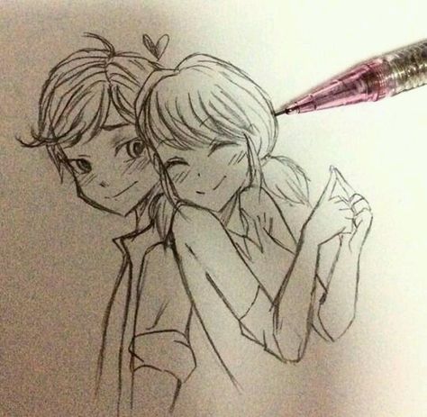 Adrien & Marinette Miraculous Drawing, Marinette Et Adrien, Adrian And Marinette, Eye Sketch, Marinette And Adrien, Miraculous Ladybug Movie, Miraculous Ladybug Fan Art, Favorite Picture, Ladybug Comics