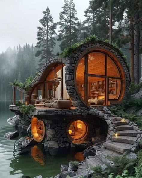 Beautiful Tree Houses, Casa Hobbit, Crazy Houses, Fairytale House, Awesome Architecture, Unusual Buildings, Tree House Designs, Unusual Homes, Unique House Design