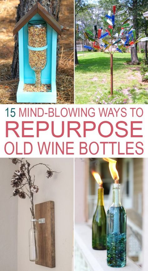 Upcycle Wine Bottles, Wine Bottle Upcycle, Upcycle Bottles, Fountain Diy, Action Diy, Wine Bottle Project, Upcycled Items, Bottles Diy, Old Wine Bottles