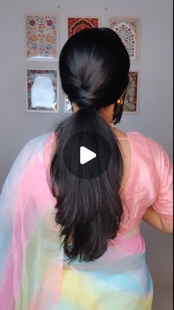 Wedding Hairstyles Saree, Hairstyle For Banarasi Saree, Long Hair Daily Hairstyles, Indian Hair Styles For Weddings, Hairstyles For Gown Dress Indian, Hairstyles For Saree Indian Wedding, Ponytail Hairstyles Indian Wedding, Simple Hairstyles For Medium Hair Indian Saree, Hairstyle For Sarees