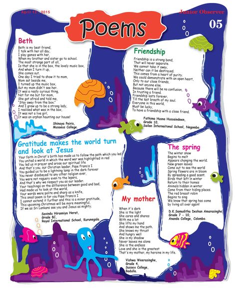 English Magazine For School Project, Poem For School Magazine, School Magazine Ideas Articles, Articles For School Magazine, School Magazine Ideas, School Magazine, Dress Designs For Stitching, English Magazine, Magazine Ideas