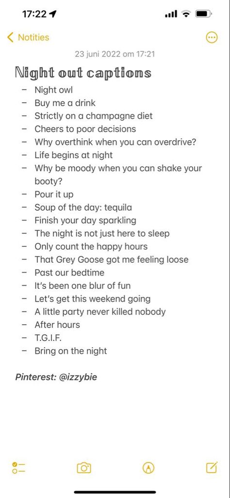 Night out captions 💃🏼 Instagram Captions Late Nights, Quotes About Night Out, Drink With Friends Quotes, Captions For Night Out With Friends, Quotes About Last Night Party, Caption For Going Out, Insta Caption For Night Photos, Captions For Drinks Instagram, Late Night Insta Captions