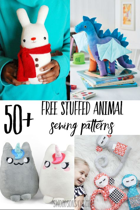 Make a sweet stuffie with one of these free stuffed animal sewing patterns! This is a curated list of patterns that are actually free, with links that work, covering all sorts of skill levels and types of animals. Download one of these PDF stuffed animal patterns and start sewing toys! #sewing #stuffedanimal #pdfpatterns Free Stuffed Cat Pattern, Animal Plushie Pattern, Easy Plushies Diy Free Sewing, Cow Sewing Pattern Free, Diy Stuffed Animals Easy, Free Plushie Sewing Patterns, Stuffed Dog Pattern Free Sewing, Sewing Patterns Free Plushies, Free Stuffed Animal Patterns Sewing