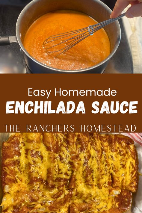 Home Made Enchiladas Sauce, Enchalidas Sauce Recipes, Enchiladas Sauce Recipe, Enchilada Sauce Recipe Easy, Homemade Enchilada Sauce Easy, Enchilada Sauce Uses, Home Made Enchilada Sauce, Enchilada Sauce Homemade, Mild Enchilada Sauce