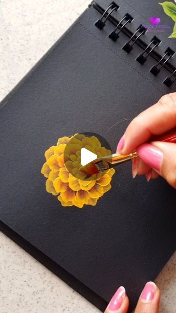 How To Paint Small Flowers, Easy Paint Flowers, Simple Flower Acrylic Painting, Simple Acrylic Paintings Aesthetic, Flower Painting Acrylic Easy, Simple Flower Painting Ideas, Onestroke Flowers, Simple Flower Painting Acrylics, How To Paint Flowers Acrylic Easy