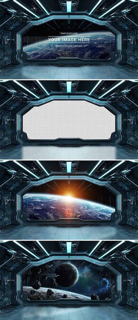 Futuristic Window, Spaceship Background, Spaceship Window, Spaceship Room, Window Template, Spaceship Interior, Mockups Free, Sci Fi Environment, Spaceship Art