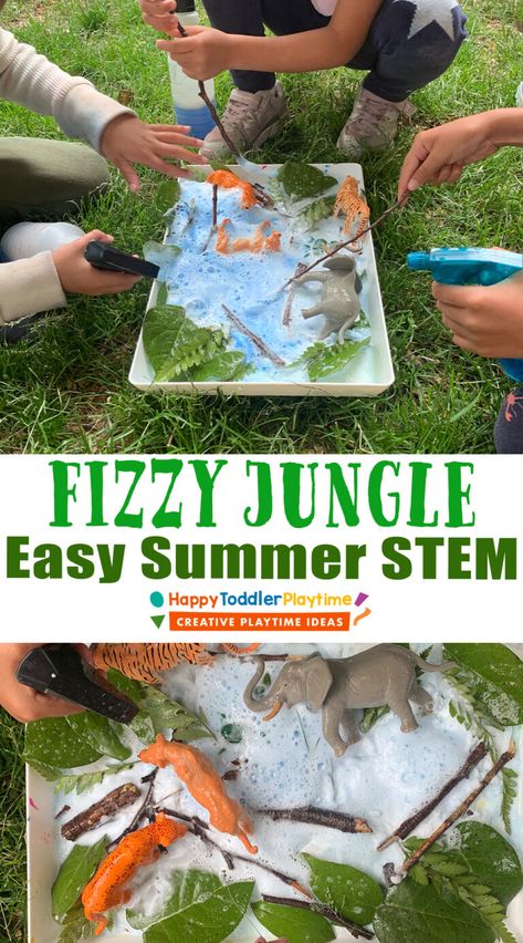 Jungle Animals Preschool, Animal Science Activities, Jungle Theme Activities, Rainforest Preschool, Safari Science, Rainforest Crafts, Summer Science Activities, Preschool Jungle, Jungle Activities