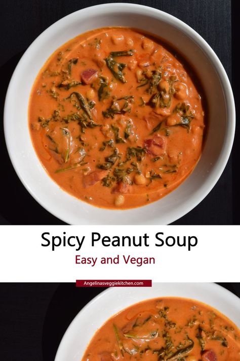 Spicy Peanut Soup, Peanut Butter Chickpea, Butter Soup, Peanut Butter Soup, Soup Spicy, Peanut Soup, Chickpea Soup, Curry Soup, Spicy Peanuts