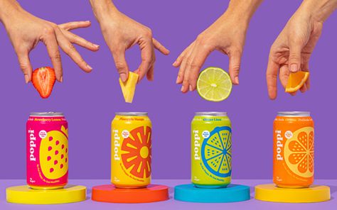 New Funding, Viral Videos Fuel Growth for Poppi - BevNET.com Cans Photoshoot, Can Drinks Design, Canned Drinks Packaging, Canned Drink Design, Canned Drink Photography, Can Drink Design, Drink Can Design, Can Graphic Design, Can Branding